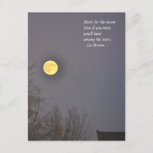 Shoot for the moon postcard