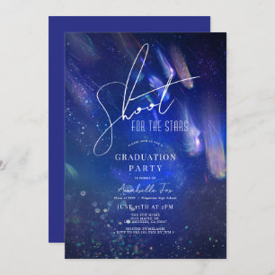 Shoot for the Stars Comet Stars Space Graduation Invitation