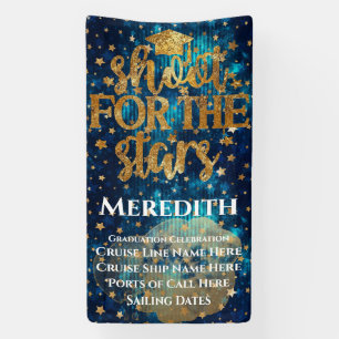 Shoot for the Stars Graduation Cruise Door Banner