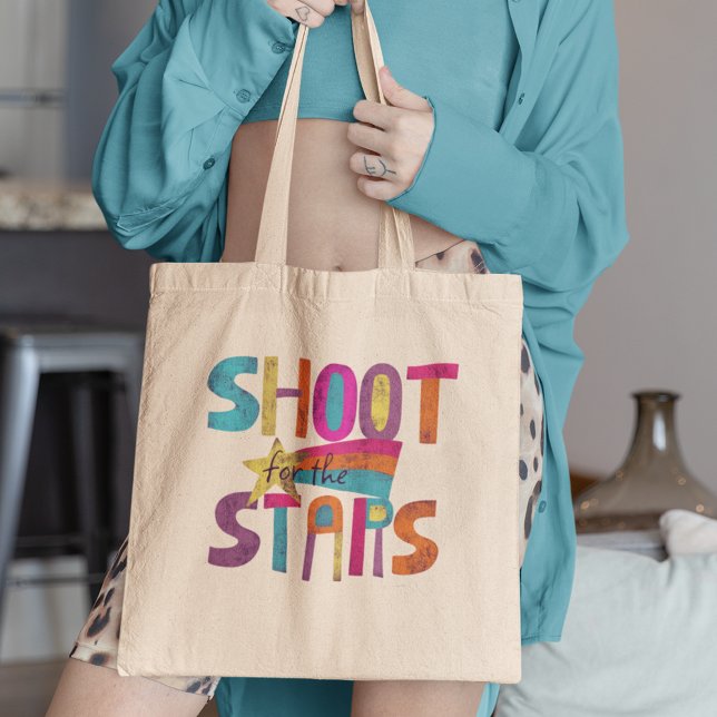 Shoot For the Stars Positive Message Tote Bag (Creator Uploaded)
