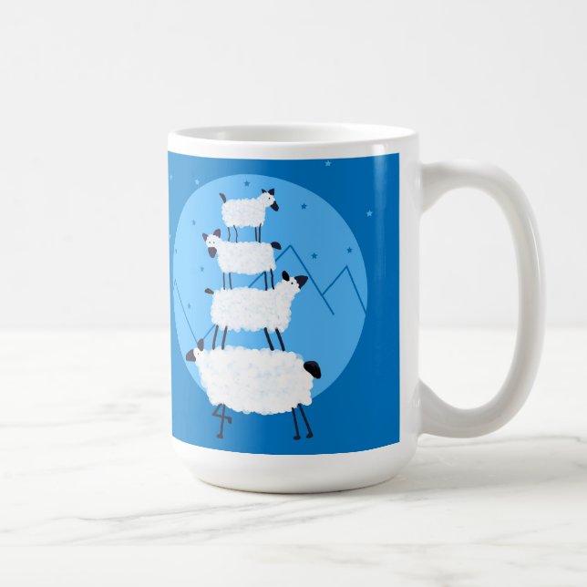 Shoot for the Stars Sheep Motivational Mug (Right)
