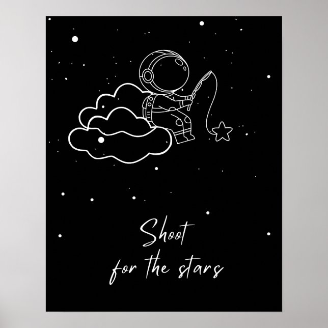 shoot for the stars wall art (Front)