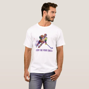 Shoot for your Goals Inspirational Hockey quote T-Shirt