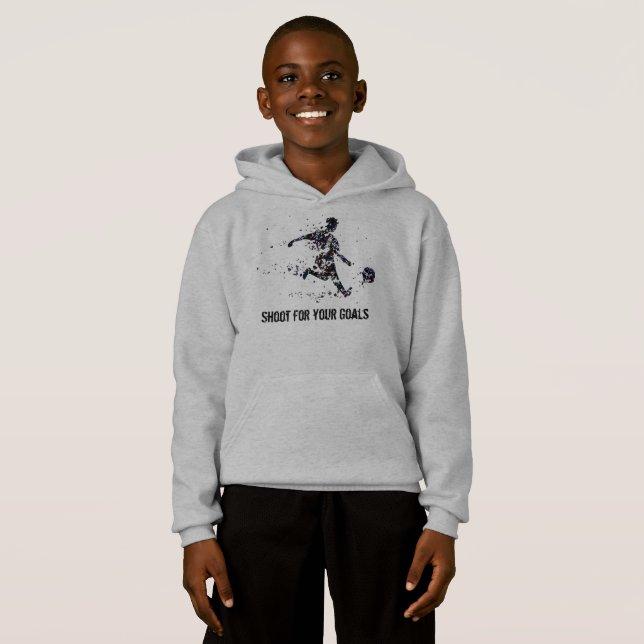 Shoot for your Goals Inspirational Soccer quote (Front Full)