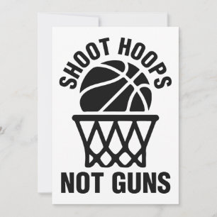 shoot hoops not gun basketball t-shirts