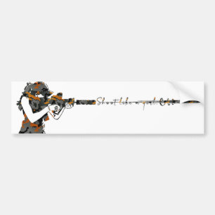 Shoot Like A Girl     Bumper Sticker