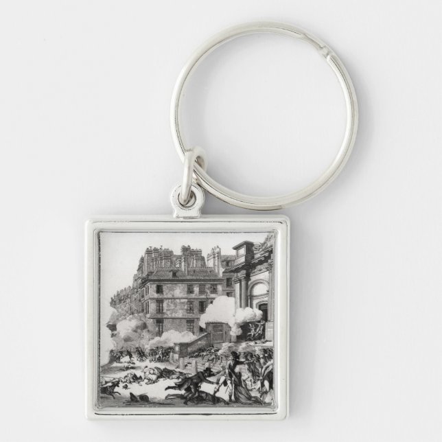 Shoot-out before St. Roch church in Paris Key Ring (Front)