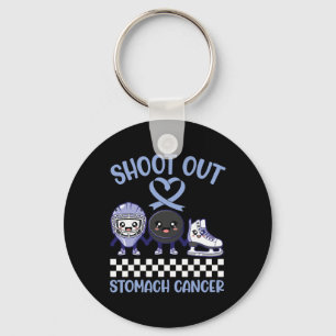 Shoot Out Stomach Cancer Awareness Support Hockey  Key Ring