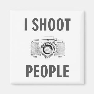 shoot people funny text photo camera photographer magnet
