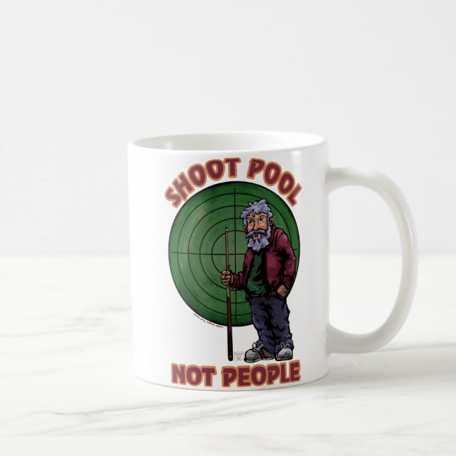 Shoot pool Not People Coffee Mug (Right)