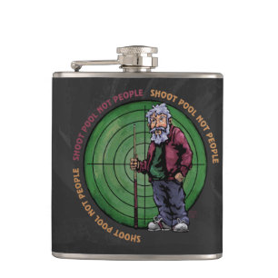 Shoot pool Not People Hip Flask