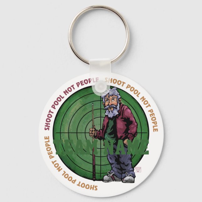 Shoot Pool Not People Key Ring (Front)