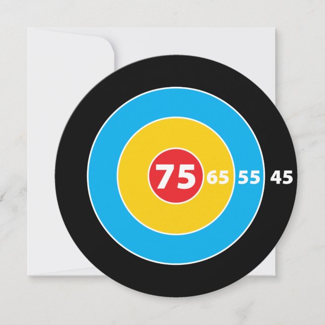 Shoot! Target Hunters 75th Birthday Invitation (Front)