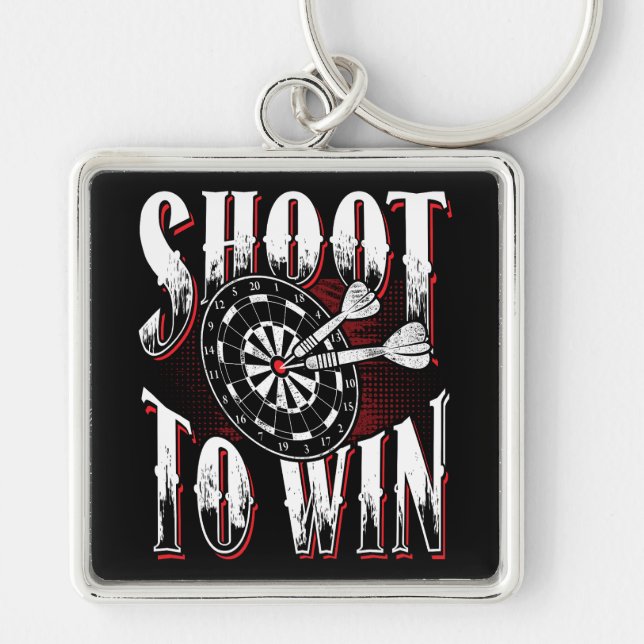Shoot to Win - Dart Player Premium Key Ring (Front)