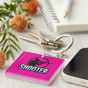 Shooter – Marksman Silhouette Premium Design Key Ring