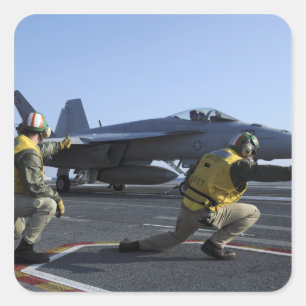 Shooters aboard the USS George HW Bush Square Sticker