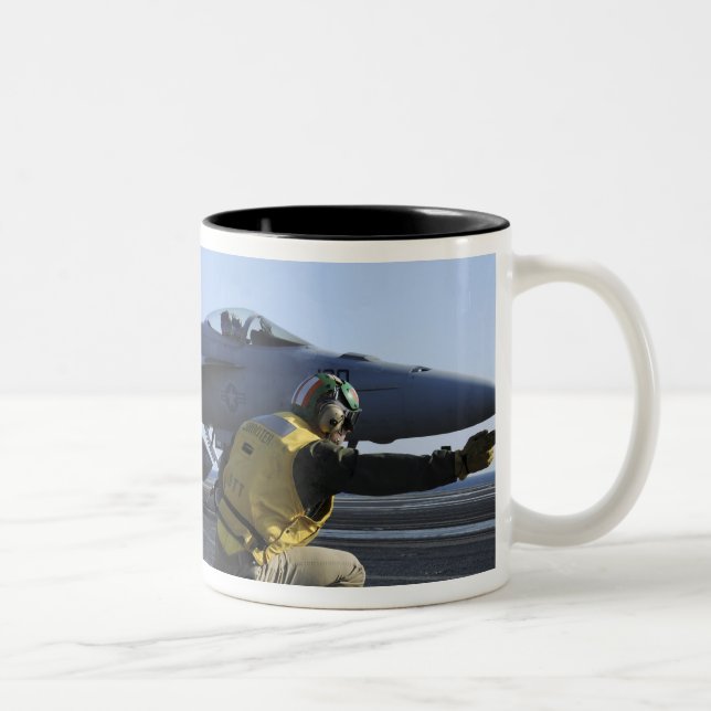 Shooters aboard the USS George HW Bush Two-Tone Coffee Mug (Right)