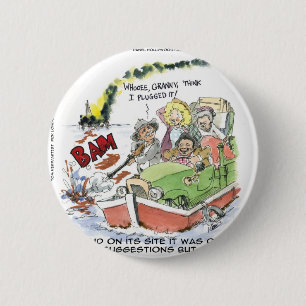 Shootin' At Some BP Crude Funny Gifts Tees Mugs 6 Cm Round Badge