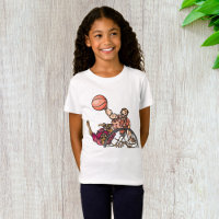 Shooting Hoops Girls T-Shirt