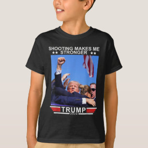 Shooting Makes Me Stronger Donald Trump 2024  T-Shirt