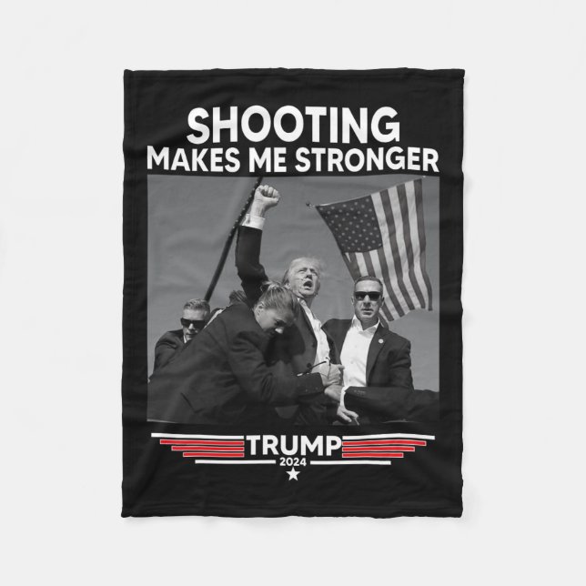 Shooting Makes Me Stronger Shooting  Fleece Blanket (Front)