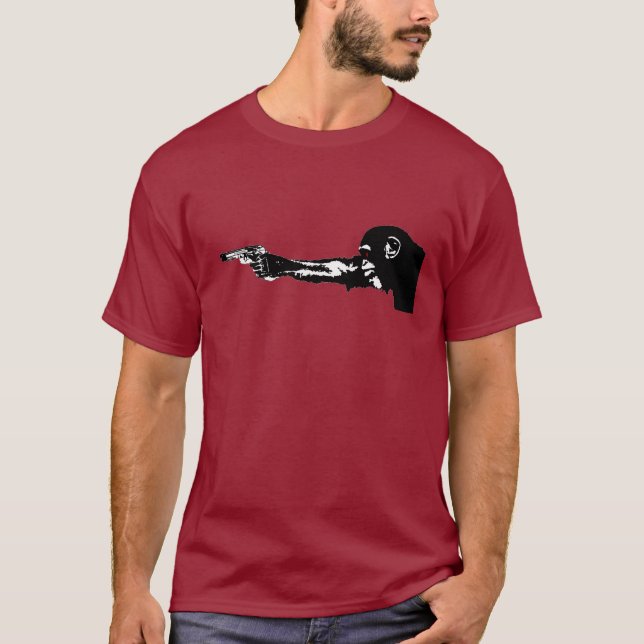 Shooting Monkey Dark T-Shirt (Front)