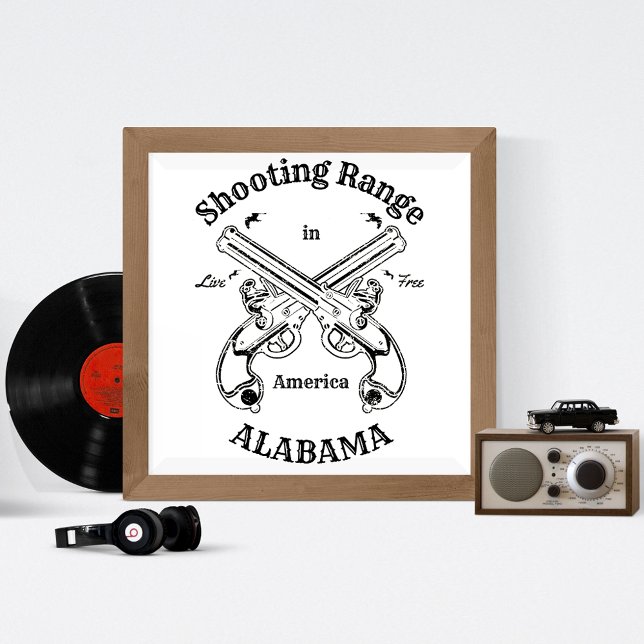 Shooting Range Alabama America Vintage Logo Poster (Creator Uploaded)