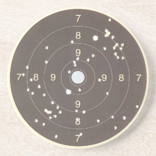 Shooting Range Target Coaster