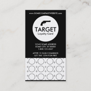 shooting range target stamp card