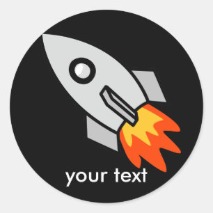 Shooting rocket Gifts Classic Round Sticker