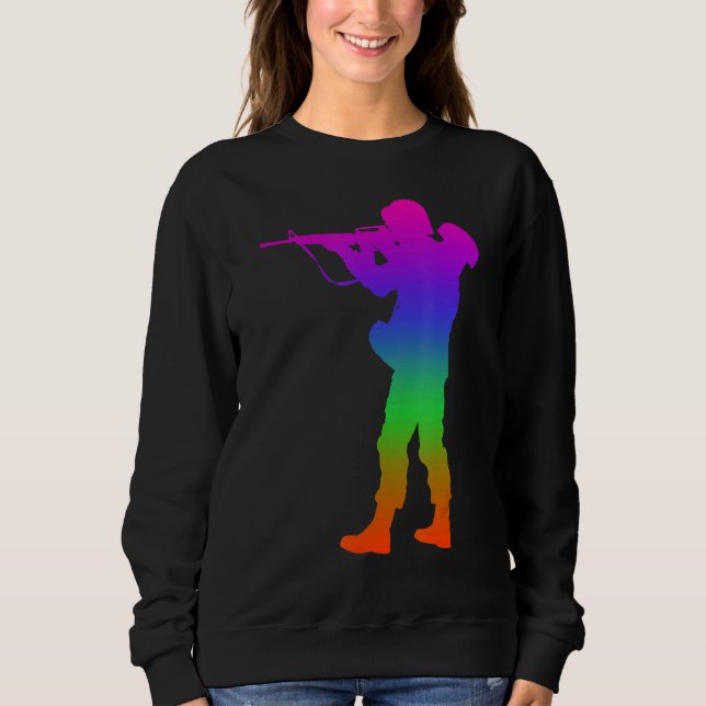 Shooting Shadows In Rainbow Colour Sweatshirt (Front)