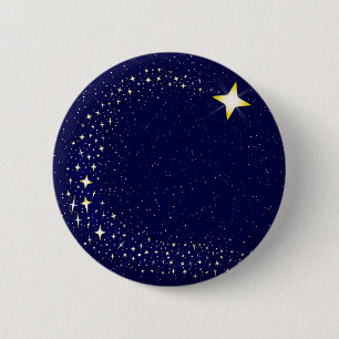 Shooting Star 6 Cm Round Badge