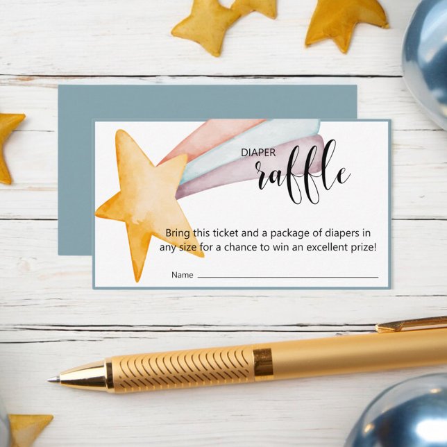Shooting Star Diaper Raffle Activity Enclosure Card (Creator Uploaded)