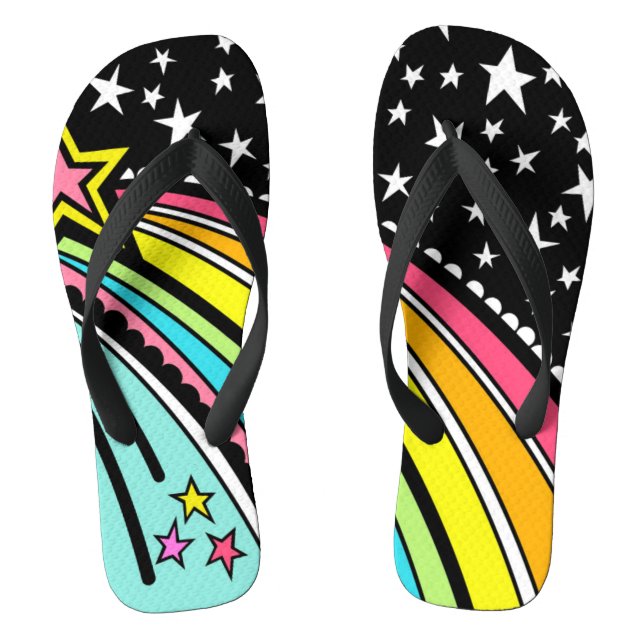 Shooting Star Flip Flops Beach Footwear (Footbed)