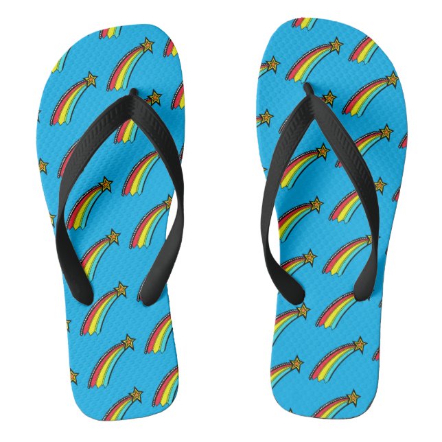 Shooting Star Flip Flops Beach Footwear (Footbed)