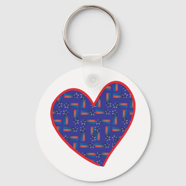 Shooting-Star-Heart Key Ring (Front)