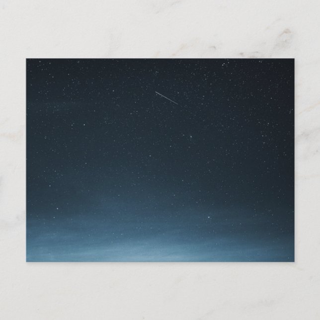 Shooting star in the night sky over Greenland Postcard (Front)