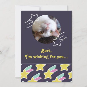 Shooting Star Pattern Customisable Birthday Card