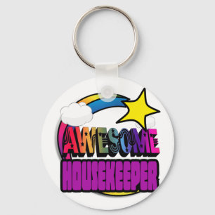 Shooting Star Rainbow Awesome Housekeeper Key Ring