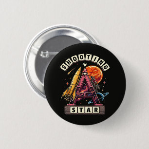 Shooting Star Space 6 Cm Round Badge