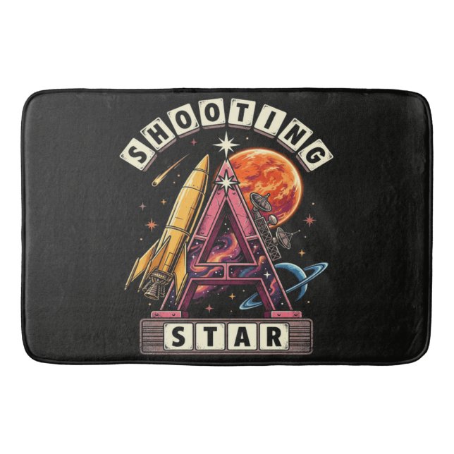 Shooting Star Space Bath Mat (Front)