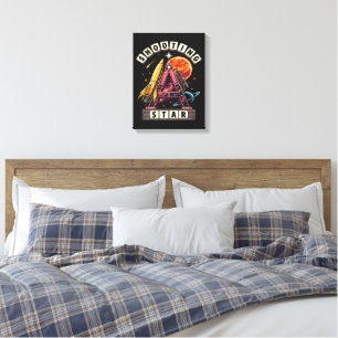 Shooting Star Space Canvas Print