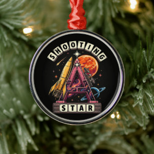 Shooting Star Space Metal Tree Decoration