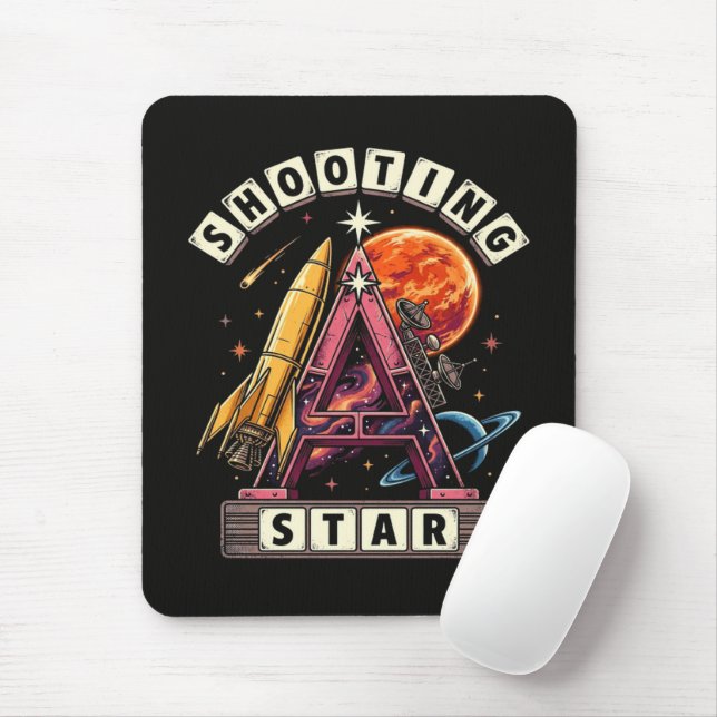 Shooting Star Space Mouse Mat (With Mouse)