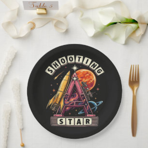 Shooting Star Space Paper Plate