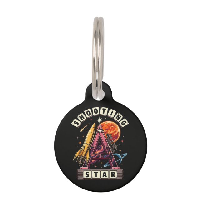 Shooting Star Space Pet Tag (Front)