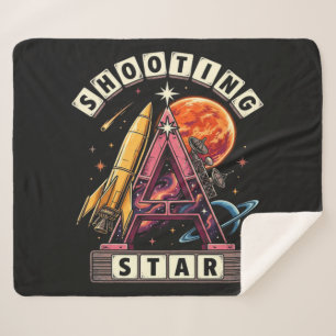 Shooting Star Space Sherpa Blanket