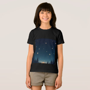 shooting star t-shirt in the night sky Tri-Blend shirt