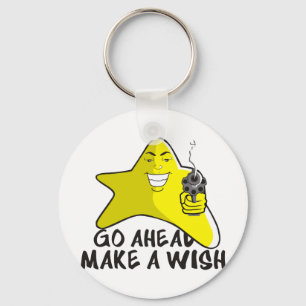 SHOOTING STAR T SHIRT KEY RING