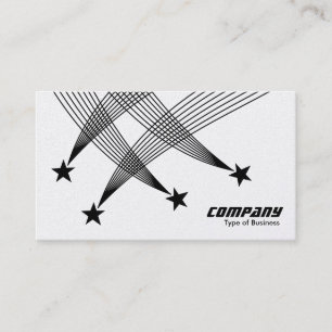 Shooting Stars - Black on White (Two Tone) (Gold) Business Card